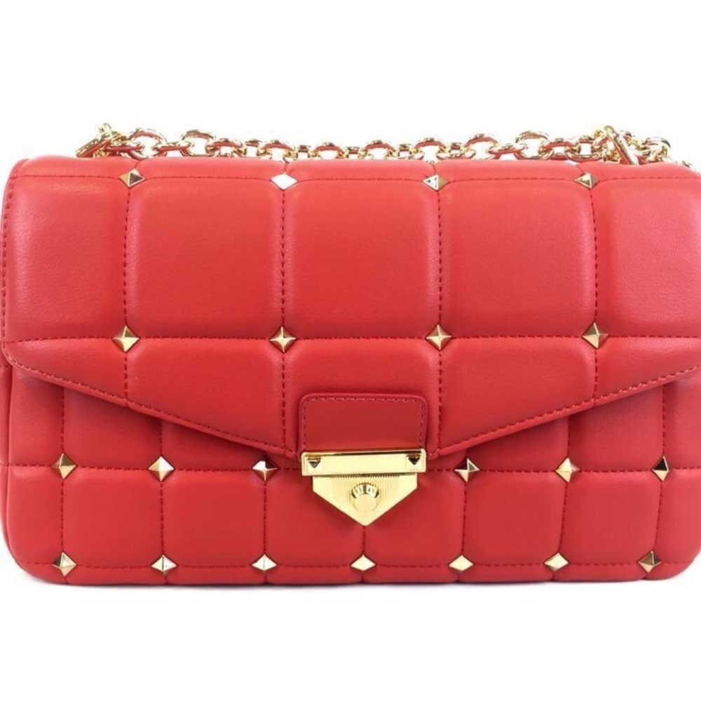 SB9986 Brick NWT 💯 Italian Leather 🇮🇹 studded purse